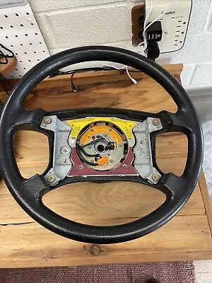 1990-2 OEM BMW E30 Steering Wheel(CLEAN) W/CLOCK SPRING(E34 E36 E30 M3 325 318) • $200