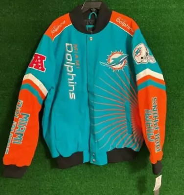 Men's Miami Dolphins NFL Team Apparel Varsity Jacket AFC Size L • $75