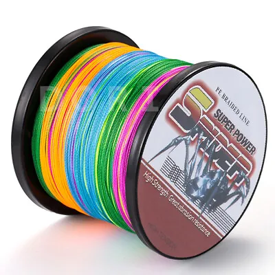 $10.99 • Buy Multi-Colour Spider Braid 100-2000M Dynema PE Braid Fishing Line Thread 6-300LB