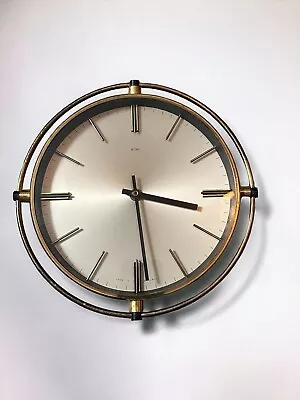 Mid Century Modernist Sunburst Style Wall Clock By Metamec • £50