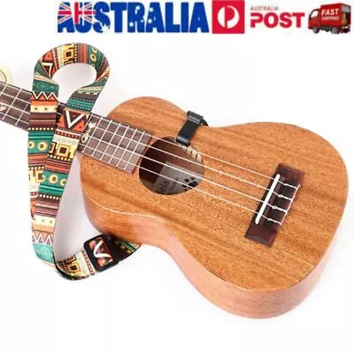 $5.99 • Buy Ukulele Guitar Shoulder Strap Adjustable Colourful Classic Design Black