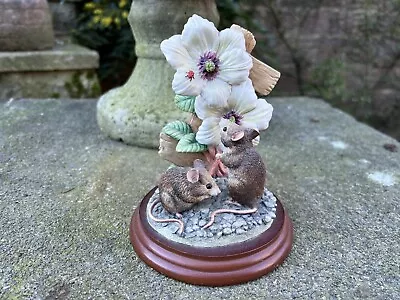 £55 • Buy Border Fine Arts Field Mice  B0199 “Garden Guests” 1997 By ANNE WALL