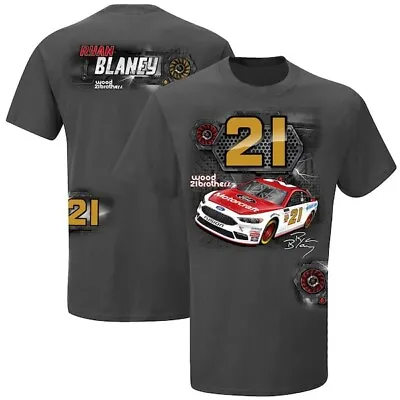 XL Ryan Blaney #21 NASCAR Wood Brothers Wrap Around Burnout Graphic Tee NOS NWT • $21.99