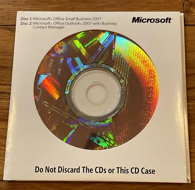 Microsoft Office Small Business 2007 OEM Dell Product Key Suite Outlook CD Disks • $79