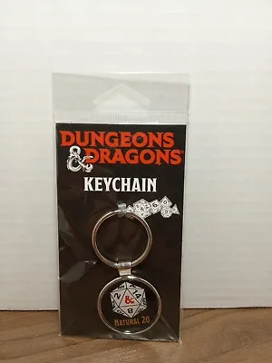 Dungeons & Dragons Natural 20 D20 Dice Keychain/Keyring NIP • $4.99