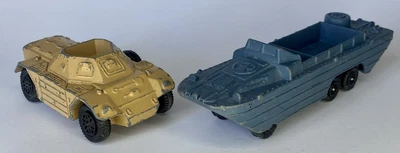 £9.99 • Buy DINKY X2 MILITARY ARMY MODEL CARS DUKW AMPHIBIAN, AMPHIBIOUS & FERRET SCOUT CAR