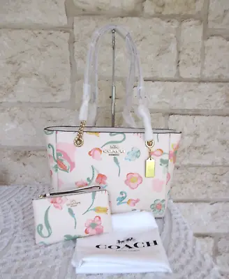 Coach Cammie Tote + Dustbag OR Matching SET Dreamy Land Floral Print Chalk/multi • $683.85