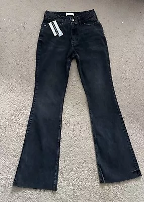 £23.99 • Buy River Island Black Denim Luxe Collection Flare Sculpt Jeans UK 8R BNWT! RRP £46
