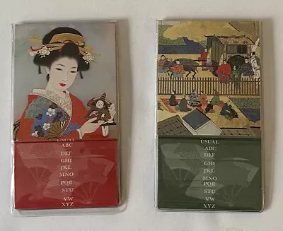 2 Vintage Japanese Address Telephone Book Beautiful Design Mini  2.5 X4.5  NEW • $20