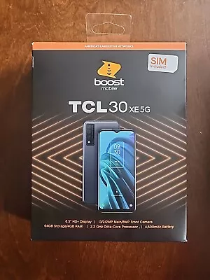 New & Sealed - Boost Mobile TCL 30XE 5G 64 GB Black - Prepaid Smartphone • $34.99
