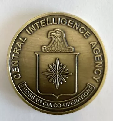 Rare ISRAELI INTELLIGENCE MOSSAD / CIA  Secret Joint Operation Challenge Coin • $197