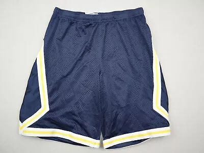 Vintage Nike Shorts Boys XL Blue Solid Ball Net Logo Elastic Waist Basketball • $16.09