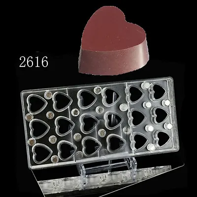 Heart Shape With Mirror Clear Magnetic Chocolate Sheet Polycarbonate Mold Mould  • $35.99