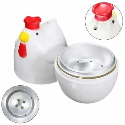 Chicken Shaped Egg Boiler Steamer Microwave Egg Home Kitchen Cooking Tool • £4.86