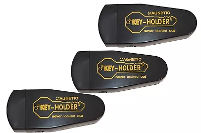 Lot Of 3 Hide A Key Magnetic Storage Holder Under Car Spare Key Case Large Black • $14.99