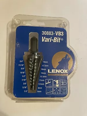 Lenox 30883-vb3 Vari-bit 1/4  To 3/4  Step Drill Bit • $30