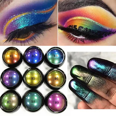 Eyeshadow Face Body Multichrome Shining Loose Mirror Powder Glitter Eye Makeup • £3.41