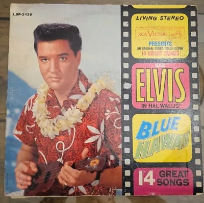 Elvis Presley Lp Record  Blue Hawaii  Rca Lsp 2426 Living Stereo  • $29.96