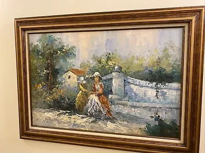 Marie Charlot Original Oil On Canvas  Painting French Art Framed Beautiful Rare • $865