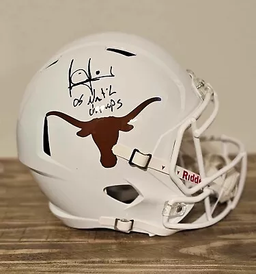Vince Young Signed Texas Longhorns Riddell Speed Replica Helmet (Schwartz COA) • $299.95
