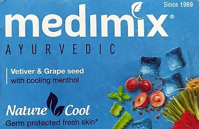 Medimix Nature Cool Soap Vetiver Grape Seed & Menthol 99.99% Germ Protection 125 • $5.92