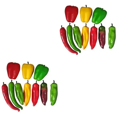 £16.10 • Buy 20 Pcs Simulation Artificial Vegetable Chillies Table Showcase Ornaments Home