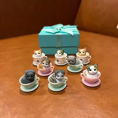 Super Cute Cat Miniatures Teacup Cats Set Of 8pcs 0.8  Tall With Gift Box! • $16