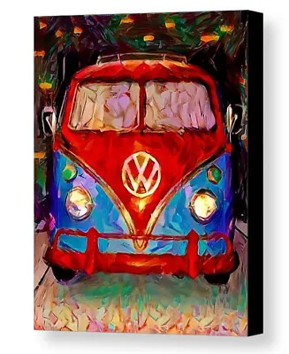 Framed Abstract VW Bus Van Volkswagon Art Print Limited Edition W/signed COA • $19.99