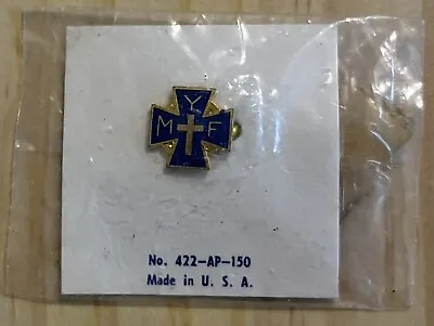 Vintage Methodist Youth Fellowship Maltese Cross Pin New Old Stock Christ • $8.75
