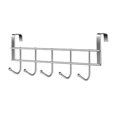 Over The Door 5 Hooks Home Bathroom Organizer Rack Clothes Coat Hat Towel Hanger • $7.69