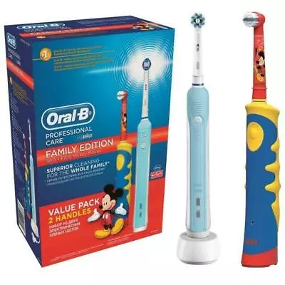 Oral-B Braun Family Edition Electric Rechargeable Toothbrush 220-240 Volts 50hz • $109.93