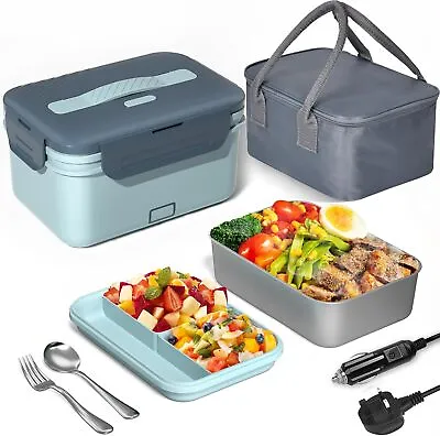 Electric Lunch Box Food Heater 100W Double Layer Portable Food Warmer 12V/24V/ • £31.20