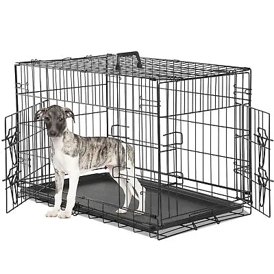 Sweetcrispy 30-Inch Double Door Dog Crate With Divider • $38.20