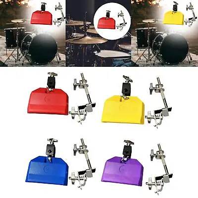 Drum Cow Bell With Holder Clamp Hoop Mounted Cowbell Holder Noisemakers Bass • £22.92