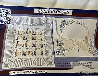 Vintage Garden Gate Quilt Blocks For Embroidery 8 Blocks Flowers • $12.95