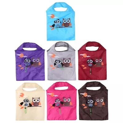 Cute Owl Folding Shopping Bag Foldable Reusable Shoulder Handbag Travel • $8.81