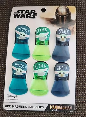 NEW - Star Wars - Baby Yoda - Bag Clips / Chip Clips - 6-Pack * Magnetic • $9.95