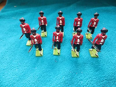 Vintage Lead Indian Army Infantry Marching Trailing Arms Hand Painted X 9  1/32 • £17