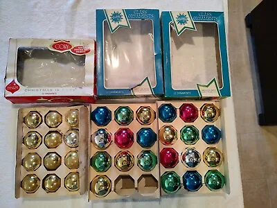 1 Lot Of Vintage Coby Brand Glass Christmas Ornaments. 22 Multicolor 12 Gold. • $30