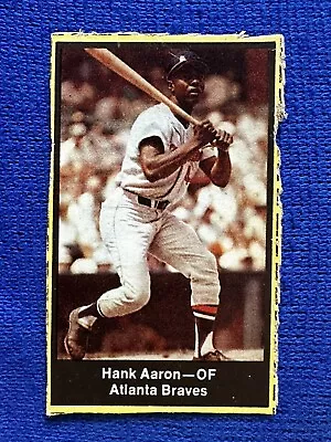 1969 Nabisco Team Flakes Baseball Hank Aaron #1 Hand Cut Mini Atlanta Braves • $10.50