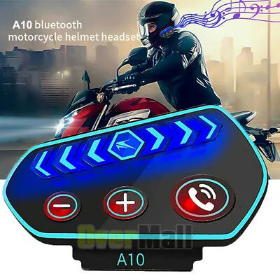 Motorcycle Helmet Headset Wireless Bluetooth 5.0 Headphone Speaker Hands-Free US • $29.77