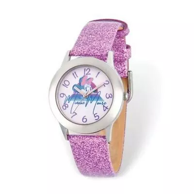 Disney Tween Minnie Mouse Silver-tone Pink Band Watch • $50