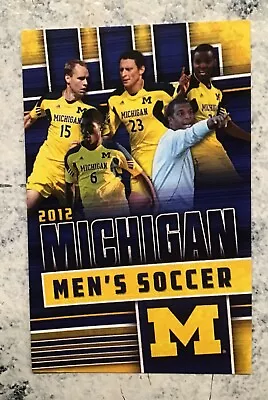  Michigan Wolverines 2012 Men's Soccer Pocket Schedule FREE Shipping • $1.65