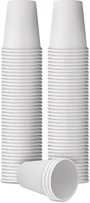 Disposable Paper Cups For Hot And Cold Drinks – 100 Pcs / 7oz – 180ml Coffee Cu • £5.99