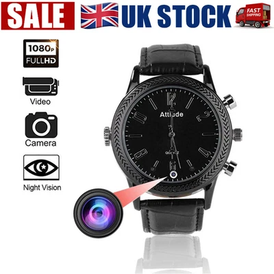 £37.59 • Buy Spy Watch Camera 1080p 64GB Full HD Video Sound Recorder Hidden Security Cam UK