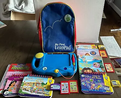 Leap Frog My First Leap Pad Learning System 8 Books 7 Cartridges Backpack • $34.95