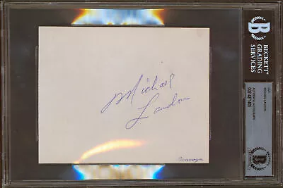 Michael Landon Little House On The Prairie Signed 4.5x5.5 Cut Sig BAS Slabbed • $499.99