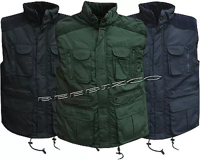 Mens 13 Pocket Lined Padded Gilet Bodywarmer Body Coat Country Hunting Shooting • £22.99