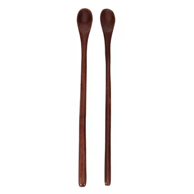 2PCS Coffee Stirring Spoons Wooden Honey Spoon Handle Coffee Spoon Flatware • $9