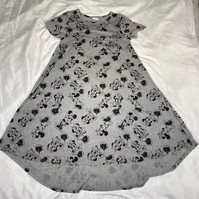 LULAROE DISNEY Gray Minnie Mouse Short Sleeve Shirt Dress XXS  • $7.99